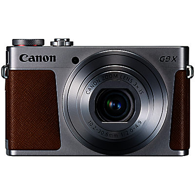 Canon PowerShot G9 X Digital Camera, 1080p, 20MP, 3x Optical Zoom, OIS, NFC, Wi-Fi, 3 Touch Screen Silver Canon PowerShot G9 X Digital Camera, 1080p, 20MP, 3x Optical Zoom, OIS, NFC, Wi-Fi, 3 Touch Screen Silver